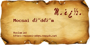 Mocsai Ádám névjegykártya
