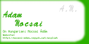 adam mocsai business card