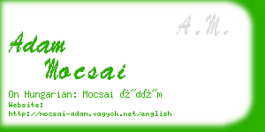 adam mocsai business card